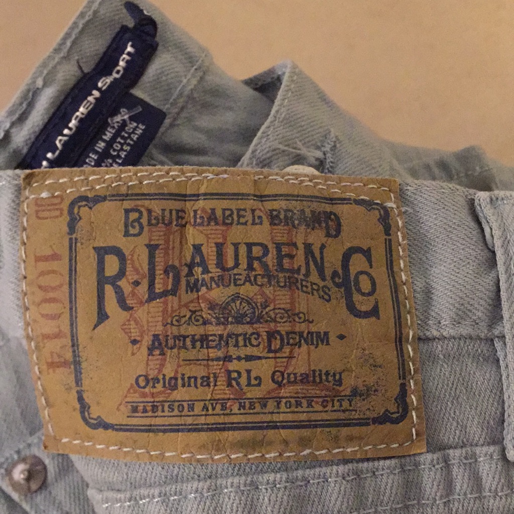 Ralph Lauren Blue Label Brand Dusty Blue Thompson 650 Jeans Size 29